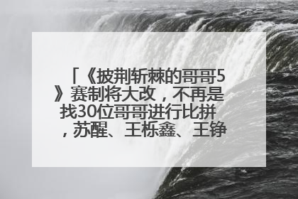 《披荆斩棘的哥哥5》赛制将大改，不再是找30位哥哥进行比拼，苏醒、王栎鑫、王铮亮、张远等多名男团选手被曝将参加