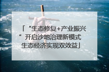 “生态修复+产业振兴”开启沙地治理新模式 生态经济实现双效益