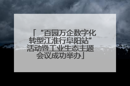 “百园万企数字化转型江淮行阜阳站”活动暨工业生态主题会议成功举办