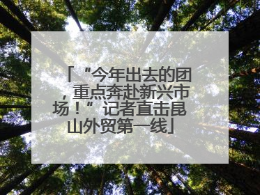 “今年出去的团，重点奔赴新兴市场！”记者直击昆山外贸第一线