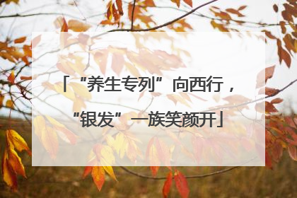 “养生专列”向西行，“银发”一族笑颜开