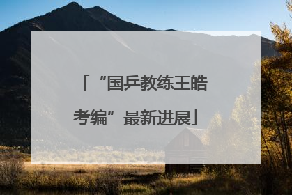 “国乒教练王皓考编”最新进展