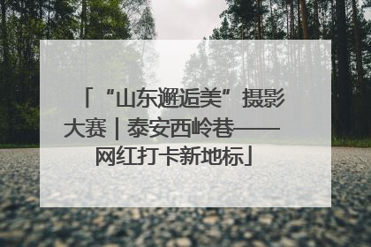 “山东邂逅美”摄影大赛｜泰安西岭巷——网红打卡新地标