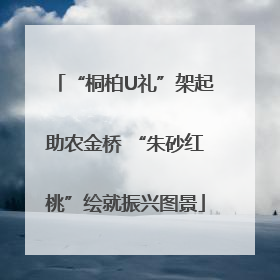 “桐柏U礼”架起助农金桥 “朱砂红桃”绘就振兴图景