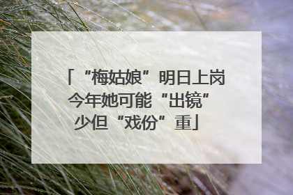“梅姑娘”明日上岗 今年她可能“出镜”少但“戏份”重