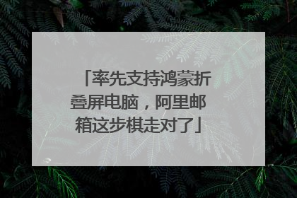 率先支持鸿蒙折叠屏电脑，阿里邮箱这步棋走对了