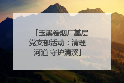 玉溪卷烟厂基层党支部活动：清理河道 守护清溪