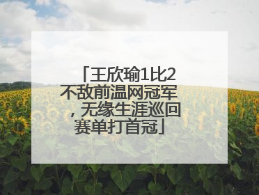王欣瑜1比2不敌前温网冠军，无缘生涯巡回赛单打首冠