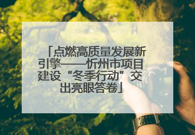 点燃高质量发展新引擎——忻州市项目建设“冬季行动”交出亮眼答卷