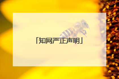 知网严正声明