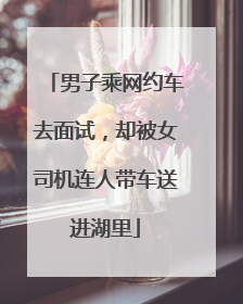 男子乘网约车去面试，却被女司机连人带车送进湖里