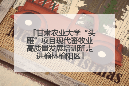 甘肃农业大学“头雁”项目现代畜牧业高质量发展培训班走进榆林榆阳区
