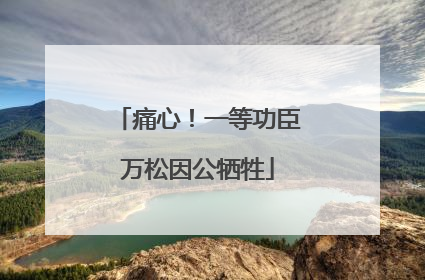 痛心！一等功臣万松因公牺牲