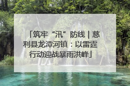 筑牢“汛”防线｜慈利县龙潭河镇：以雷霆行动迎战暴雨洪峰
