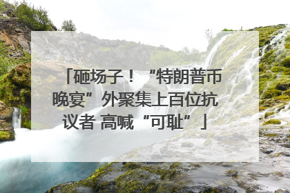 砸场子！“特朗普币晚宴”外聚集上百位抗议者 高喊“可耻”