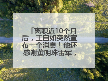 离职近10个月后，王自如突然宣布一个消息！他还感谢董明珠雷军，回应“没看过格力工资条”：真的不那么重要！