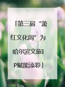 第三届“萧红文化周”为哈尔滨文旅IP赋能添彩
