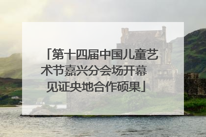 第十四届中国儿童艺术节嘉兴分会场开幕 见证央地合作硕果