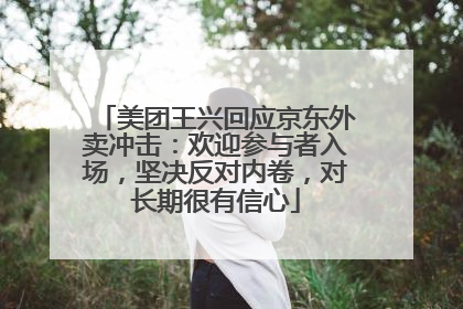 美团王兴回应京东外卖冲击：欢迎参与者入场，坚决反对内卷，对长期很有信心