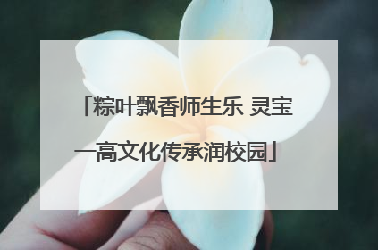 粽叶飘香师生乐 灵宝一高文化传承润校园