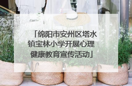 绵阳市安州区塔水镇宝林小学开展心理健康教育宣传活动