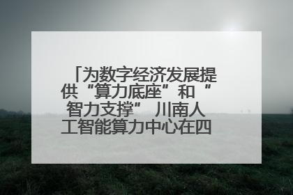 为数字经济发展提供“算力底座”和“智力支撑” 川南人工智能算力中心在四川泸州启动
