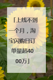 上线不到一个月，淘宝闪购日订单量超4000万