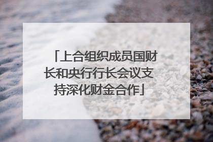 上合组织成员国财长和央行行长会议支持深化财金合作