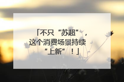 不只“苏超”，这个消费场景持续“上新”！