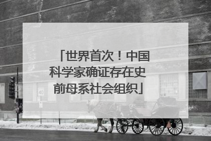 世界首次！中国科学家确证存在史前母系社会组织