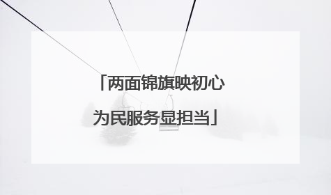 两面锦旗映初心 为民服务显担当