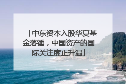中东资本入股华夏基金落锤，中国资产的国际关注度正升温