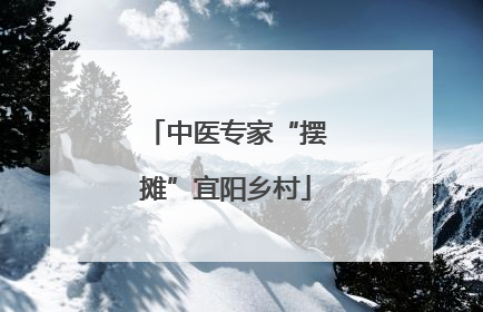 中医专家“摆摊”宜阳乡村