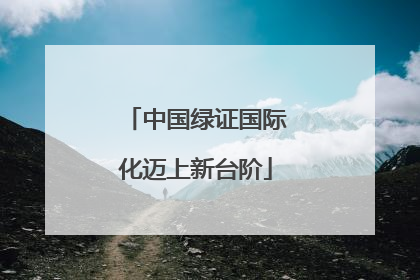 中国绿证国际化迈上新台阶