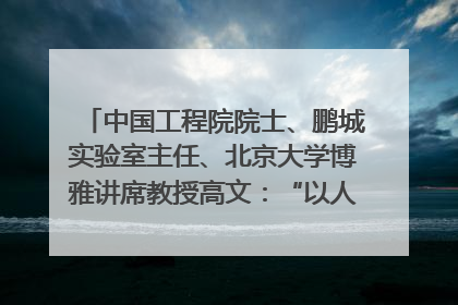 中国工程院院士、鹏城实验室主任、北京大学博雅讲席教授高文：“以人为本 智能向善” 推动文化与科技相生相促｜聚焦2025文化强国建设高峰论坛
