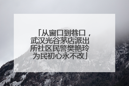 从窗口到巷口，武汉光谷茅店派出所社区民警樊艳玲为民初心永不改