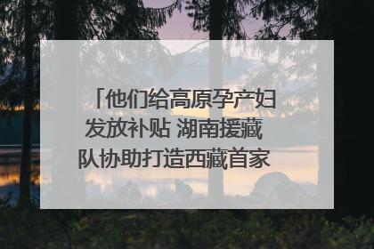 他们给高原孕产妇发放补贴 湖南援藏队协助打造西藏首家高原产儿协同中心
