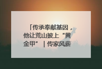 传承奉献基因，他让荒山披上“黄金甲”｜传家风薪火 颂家国情深