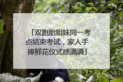 双胞胎姐妹同一考点结束考试，家人手捧鲜花仪式感满满