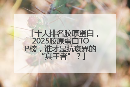 十大排名胶原蛋白，2025胶原蛋白TOP榜，谁才是抗衰界的 “真王者”？