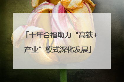 十年合福助力“高铁+产业”模式深化发展