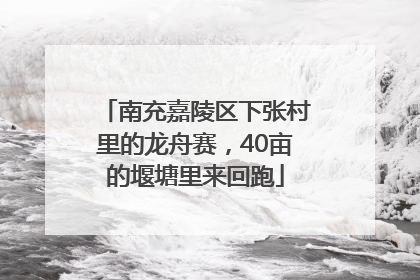 南充嘉陵区下张村里的龙舟赛，40亩的堰塘里来回跑