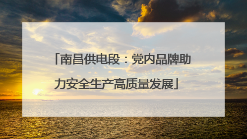 南昌供电段：党内品牌助力安全生产高质量发展