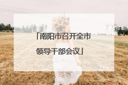南阳市召开全市领导干部会议