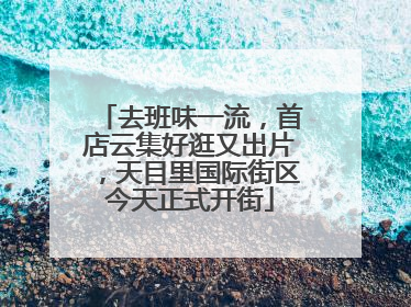 去班味一流，首店云集好逛又出片，天目里国际街区今天正式开街