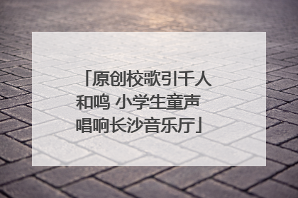 原创校歌引千人和鸣 小学生童声唱响长沙音乐厅
