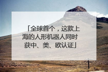 全球首个，这款上海的人形机器人同时获中、美、欧认证