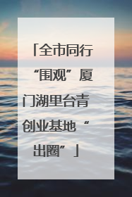 全市同行“围观”厦门湖里台青创业基地“出圈”
