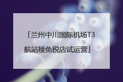 兰州中川国际机场T3航站楼免税店试运营