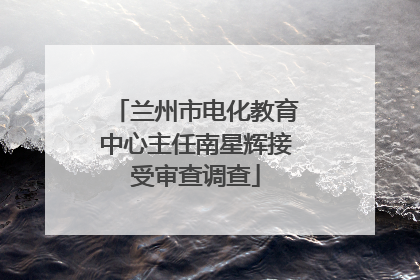 兰州市电化教育中心主任南星辉接受审查调查